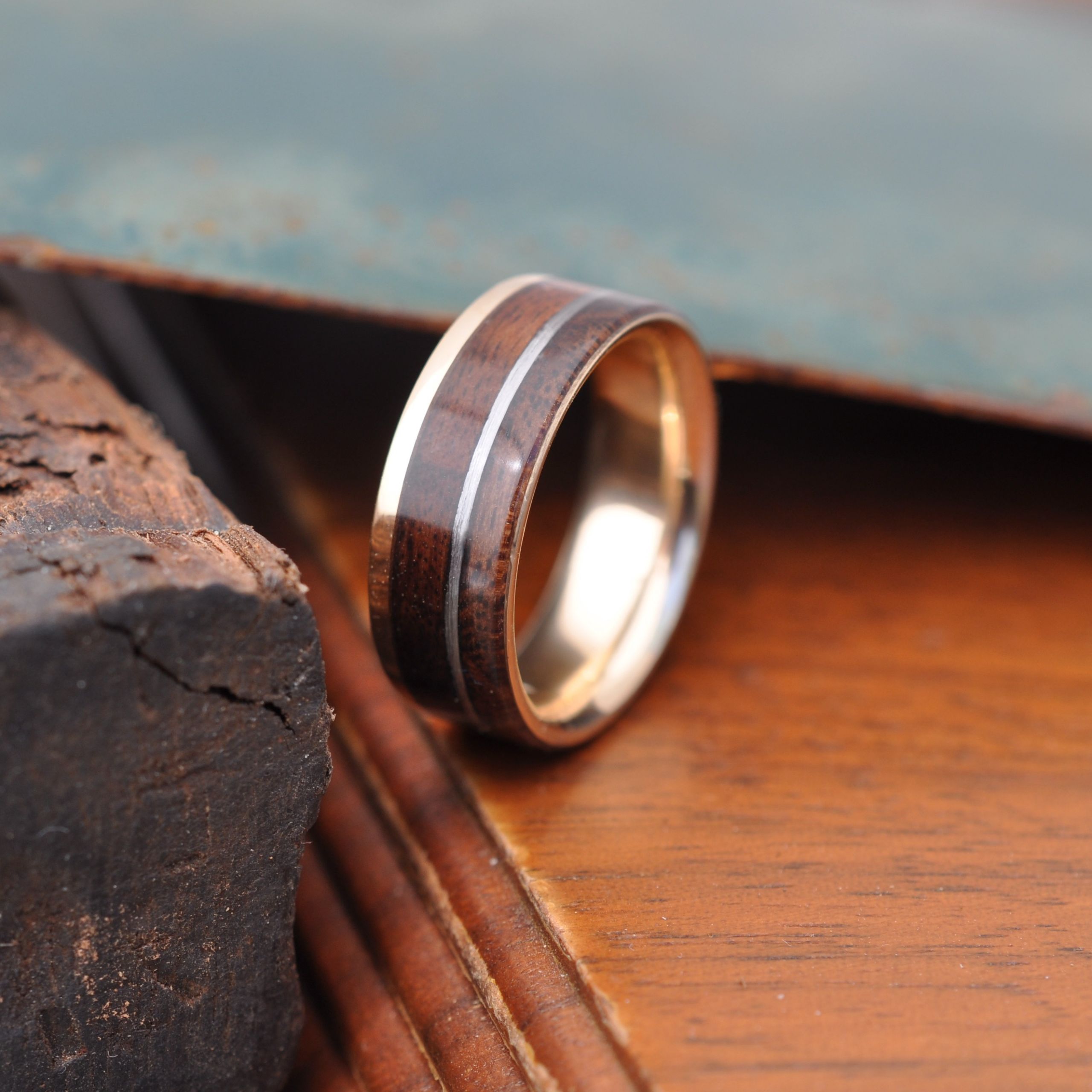 Maxi wooden ring made whit vintage recycled measuring tape customizable made to order