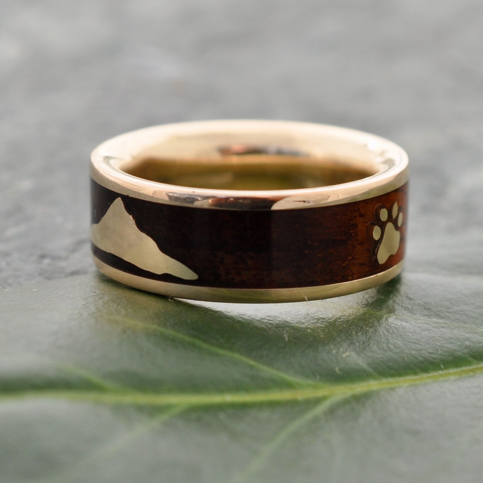 Maxi wooden ring made whit vintage recycled measuring tape customizable made to order